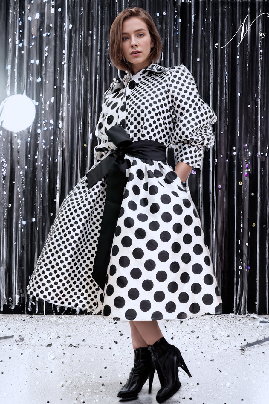 POLKA MIDID DRESS