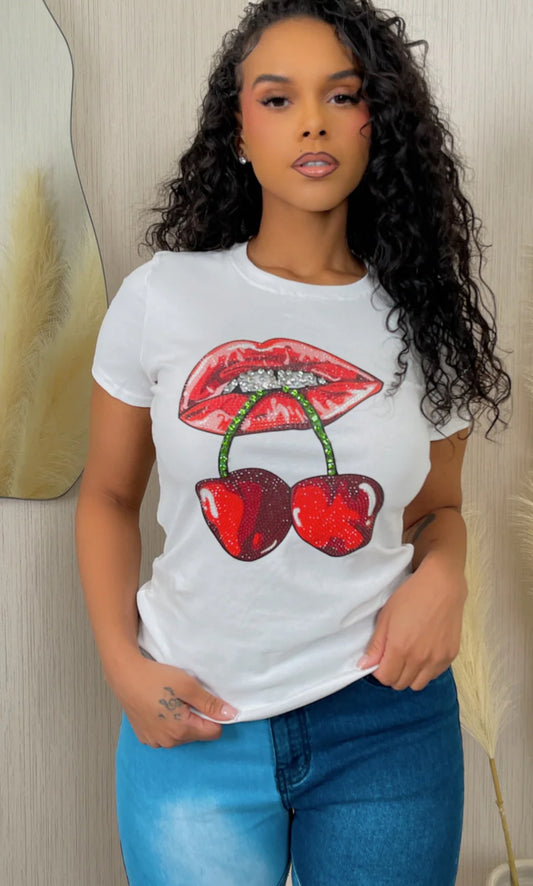 Cherry Sequence Tee