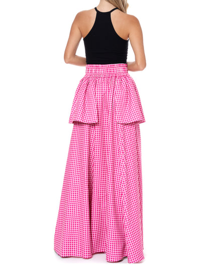 GINGHAM MAXI SKIRT