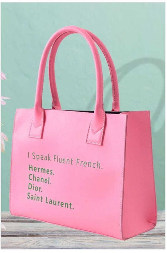 I Speak French Handbag